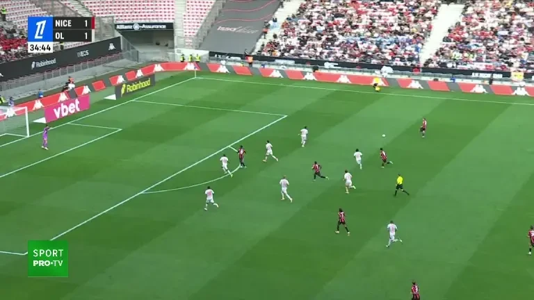 Ligue 1 | Nice - Lyon, gol marcat de Diop (minutul 35)