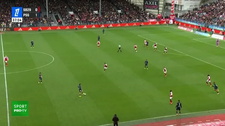 Ligue 1 | Brest - PSG, gol marcat de Hakimi (minutul 39, VOYO)