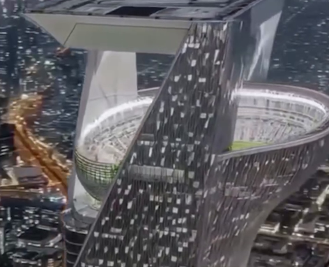 Arabii pregătesc un stadion de neimaginat! Cum va arăta arena suspendată la 350 de metri &icirc;nălțime