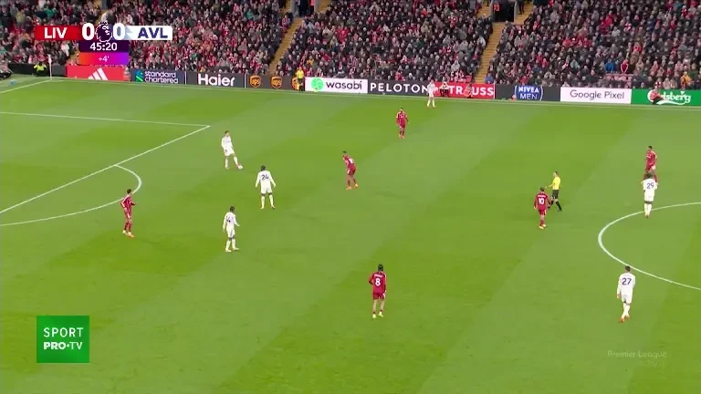 Liverpool - Aston Villa 1-0 (Salah '45+1)