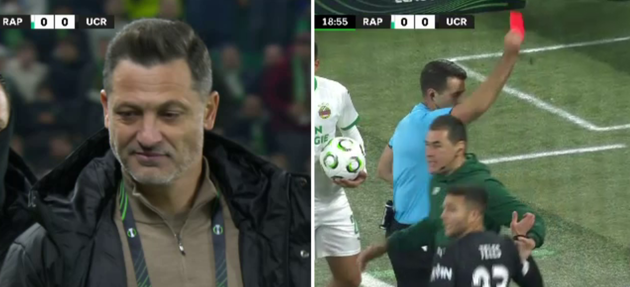 Mirel Rădoi pur și simplu a explodat &icirc;n meciul cu Rapid Viena! A văzut direct cartonașul roșu