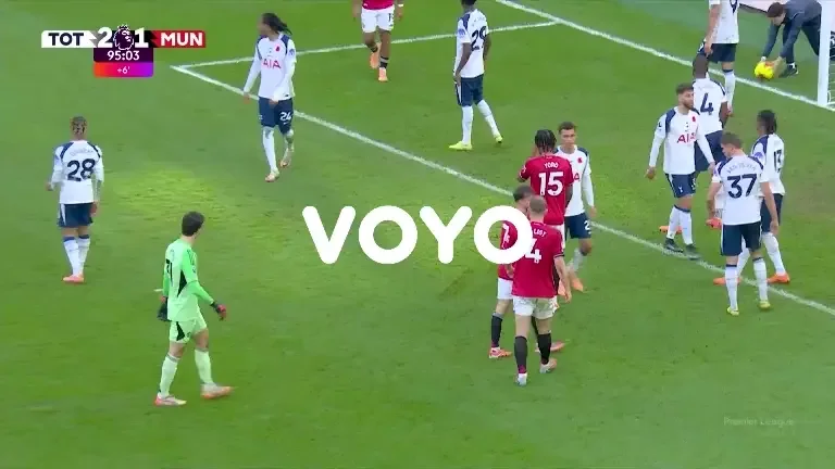 Tottenham - Manchester United. Min. 90+6: De Ligt se înalță la un corner și îl învinge cu capul pe portarul lui Spurs