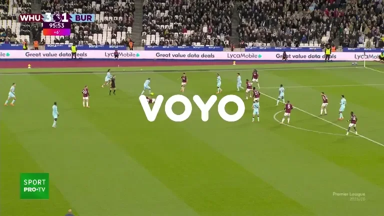 West Ham – Burnley. Min. 90+7: GOOOL Burnley! Areola scapă un balon în fața porții, iar Cullen înscrie simplu.