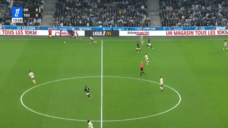 Emersonn deschide scorul pe Velodrome, Olympique Marseille - Toulouse 0-1 (min. 14)!