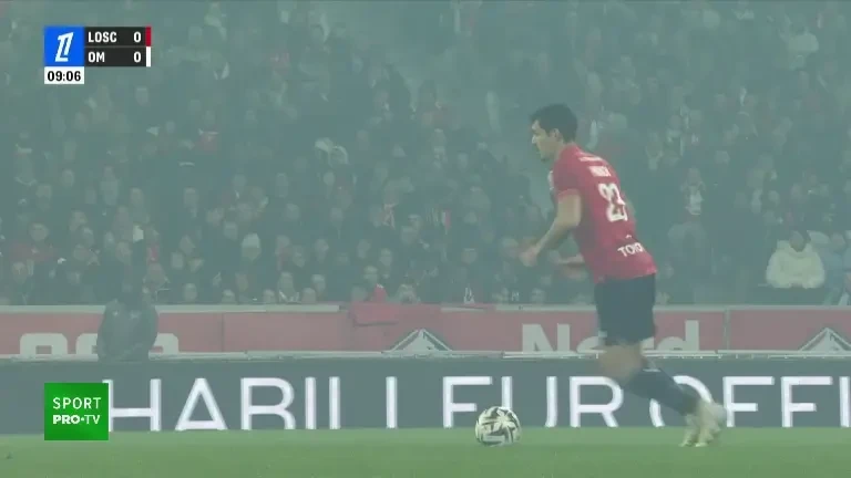 Ethan Mbappe, fratele lui Kylian Mbappe, a deschis scorul &icirc;n Lille - Olympique Marseille (05.12.2025)