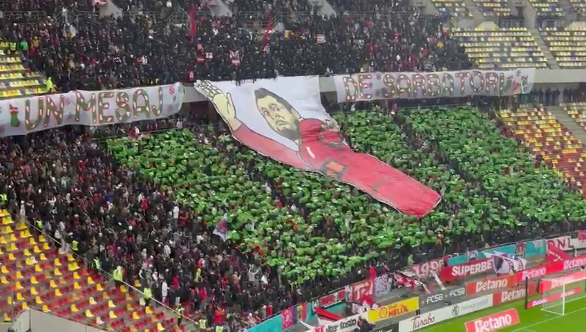Show făcut pe Arena Națională de fanii lui Dinamo la derby-ul cu FCSB. Scenografia specială pregătită