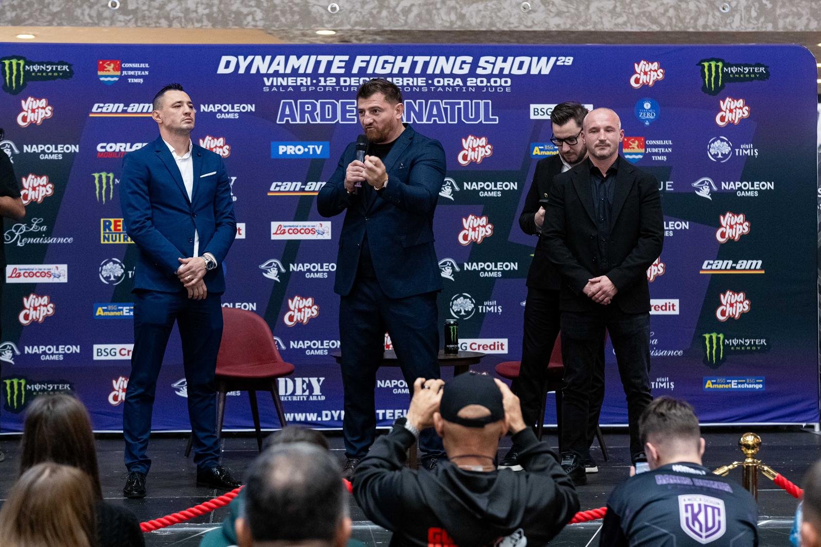 Arde Banatul! Timișoara găzduiește finala Dynamite Fighting Show 2025, iar fanii &icirc;și pot &icirc;nt&acirc;lni favoriții cu o zi &icirc;nainte de lupte
