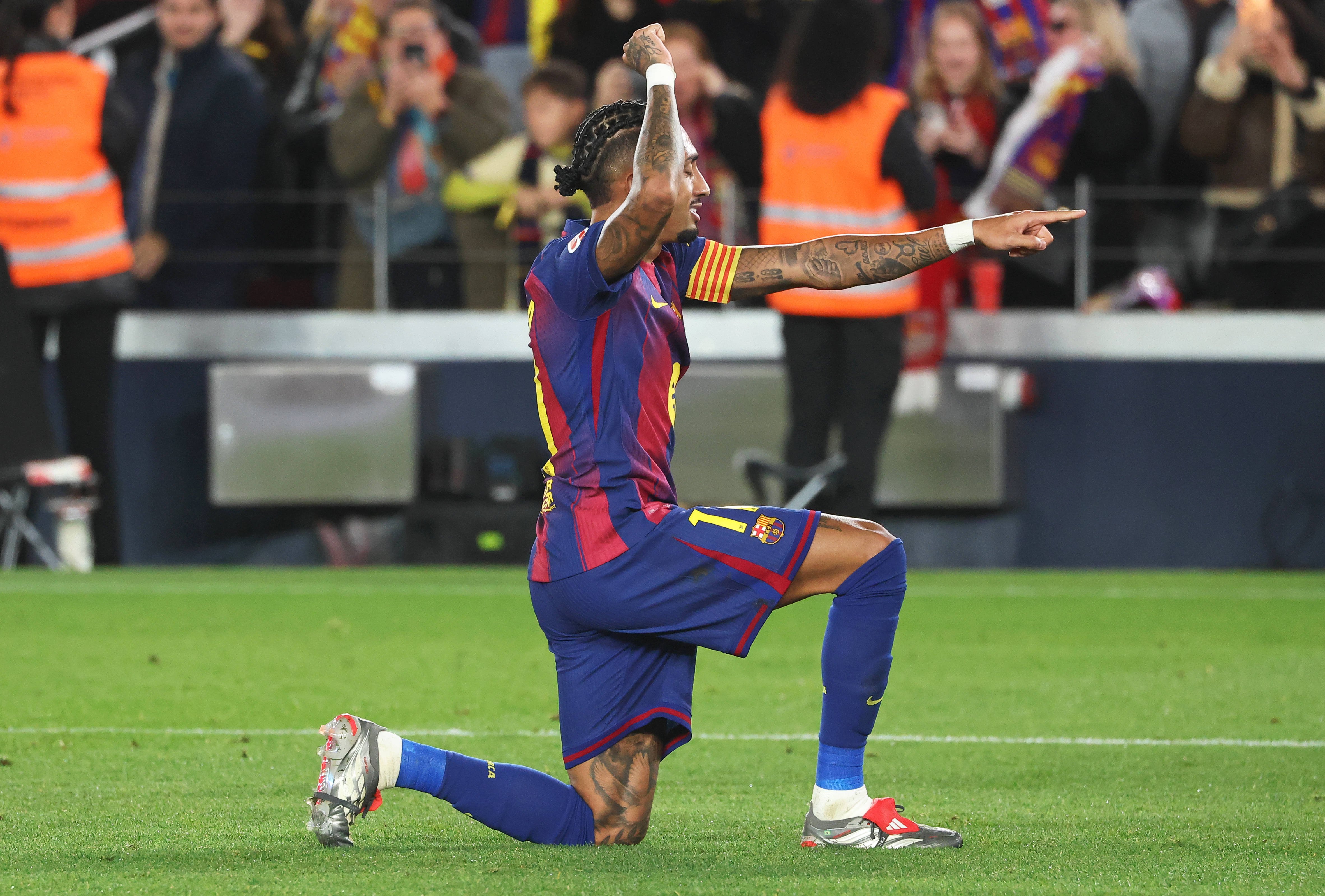 La c&acirc;te victorii consecutive a ajuns FC Barcelona: Raphinha, MVP &icirc;n meciul cu Osasuna