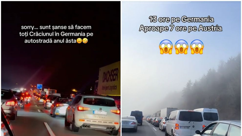 Clipe de coșmar pe autostrăzile Europei: rom&acirc;nii din Germania, blocați ore &icirc;ntregi &icirc;n drum spre casă, de sărbători