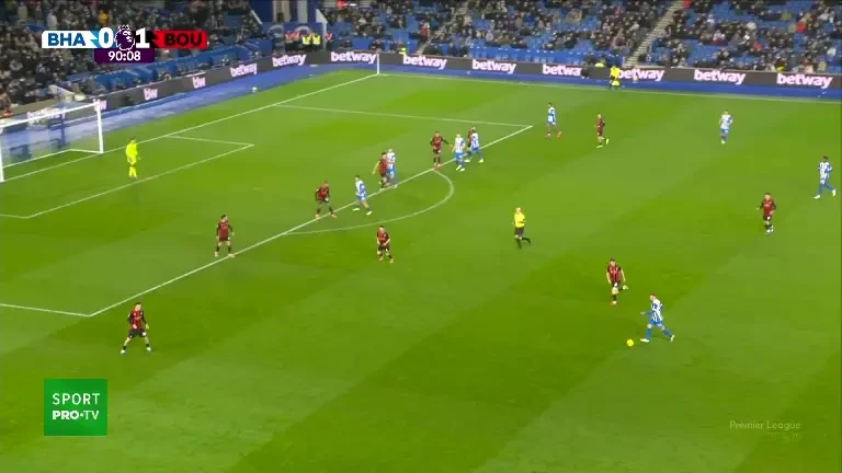 Gol extraordinar, din foarfecă, în Premier League | Brighton – Bournemouth, gol minutul 91 (19.01.2026)