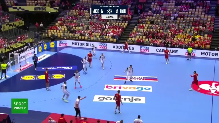 România - Macedonia de Nord | Min. 14: După un prim sfert de oră, jucătorii din Macedonia de Nord se desprind la trei goluri.