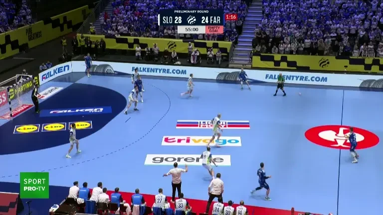 Slovenia - Insulele Feroe 30-27 la EHF EURO 2026 (VOYO 20.01.2026)