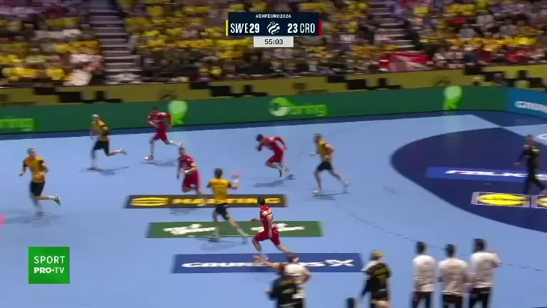 Suedia - Croația 33-25 la EHF EURO 2026 (VOYO 21.01.2026)