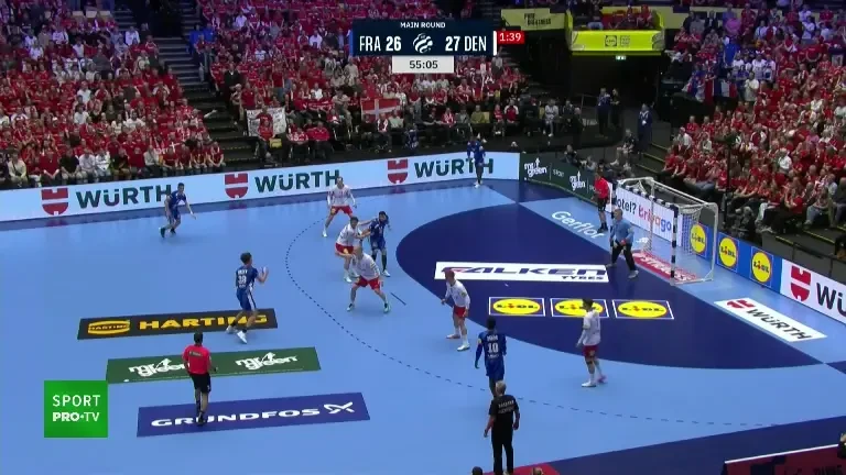 Gidsel, show în Danemarca - Franța la EHF EURO 2026 (VOYO)