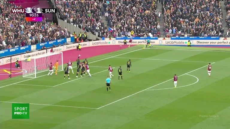 West Ham - Sunderland 3-1 | Min. 90+2: Gol anulat pentru gazde