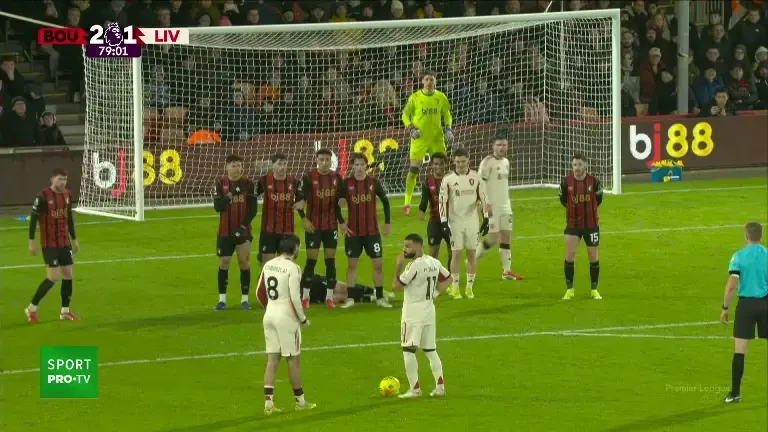 Bournemouth - Liverpool | Min. 80: Szoboszlai înscrie un gol superb din lovitură liberă