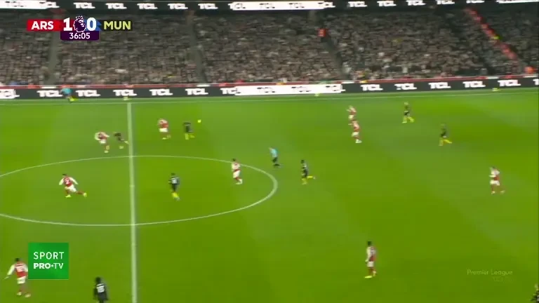 Mbeumo face 1-1 în Arsenal - Manchester United, acum pe VOYO, după o mare greșeală