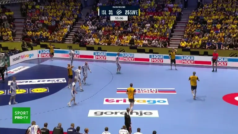 Islanda - Suedia 35-27 la EHF EURO 2026 (VOYO 25.01.2026)