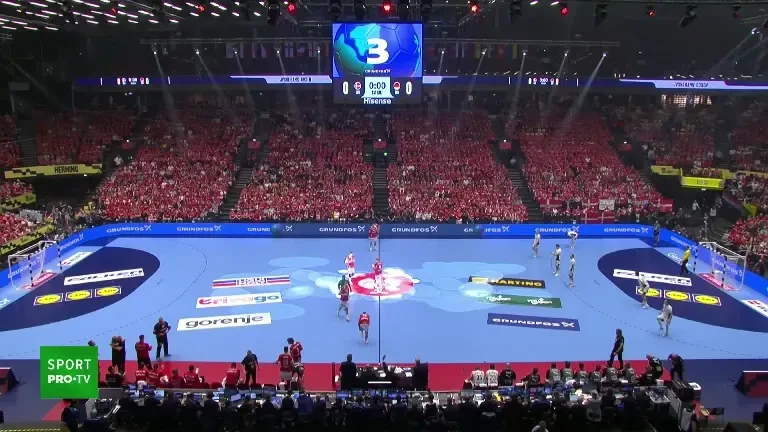 Danemarca - Germania, finala Europeanului de handbal. Start spectaculos de meci