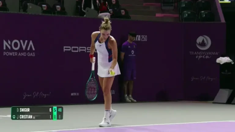 Un scor de uitat: Jaqueline Cristian, eliminată 6-1, 6-0, în optimile Transylvania Open 2026 (Pro Arena și VOYO)