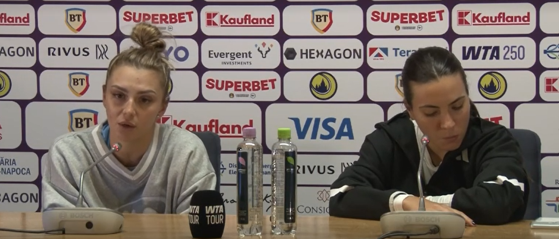 „Sunt prea nervoasă ca să vorbesc.” Ruse și Cristian au reacționat după eliminarea suferită în semifinalele probei de dublu, la Transylvania Open