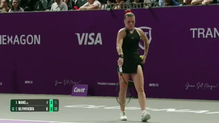 Neortodox, dar funcționează: ritualul Oleksandrei Oliynykova la serviciu. Ucraineanca e semifinalistă la Transylvania Open (VOYO)