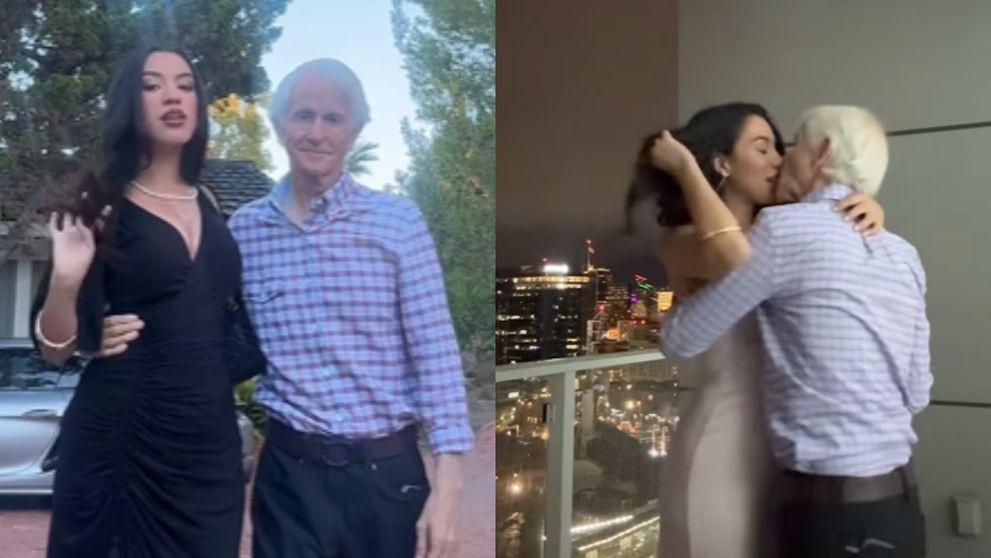 El are 77 de ani, iar ea are doar 26. Ipostazele tandre în care se afișează pe rețelele de socializare au devenit rapid virale