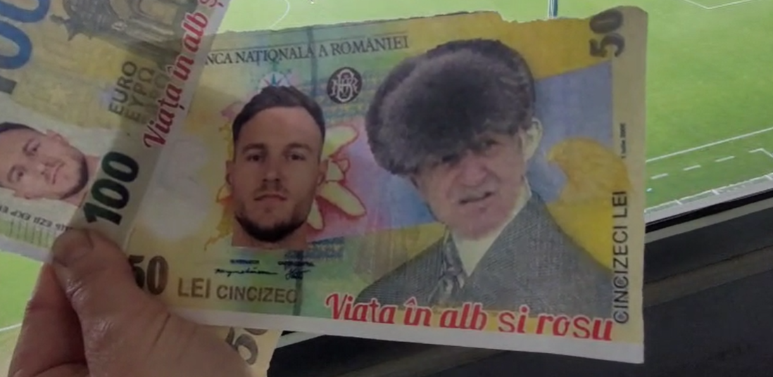 Fanii lui Dinamo au aruncat cu bani falși în Dennis Politic! Gest scandalos la începutul meciului cu Hermannstadt