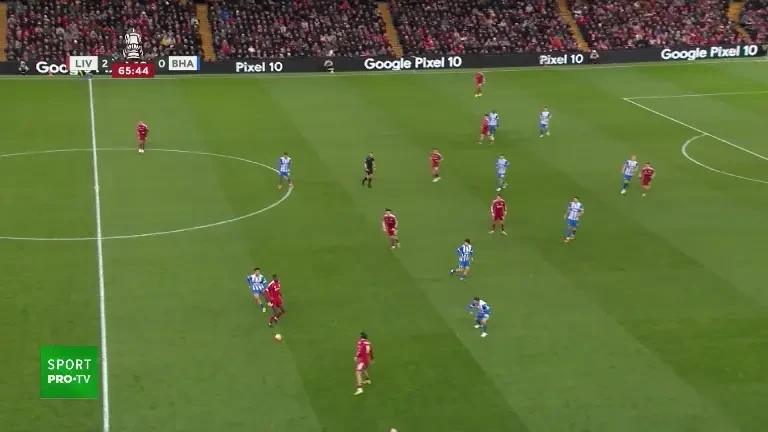 FA Cup | Liverpool - Brigthon, VOYO: Mohamed Salah bubuie plasa de la 11 metri (minutul 68)