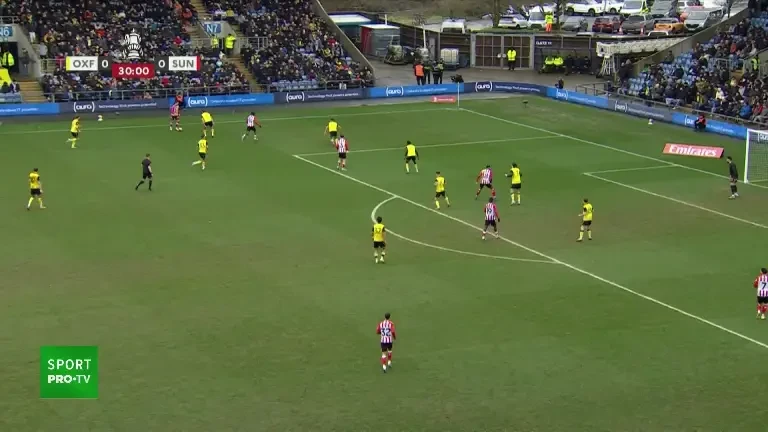 Oxford United - Sunderland 0-1 în FA Cup (VOYO 15.02.2026)