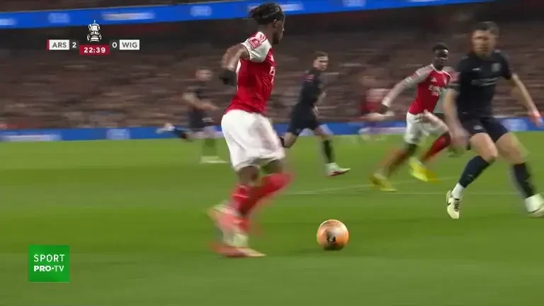 Arsenal face 3-0 cu Wigan, exclusiv pe VOYO, în FA Cup, după doar 23 de minute! (15.02.2026)