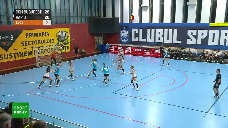 CSM București - Rapid 33-22, El Clasico din Liga Florilor, a fost LIVE pe Pro Arena și VOYO