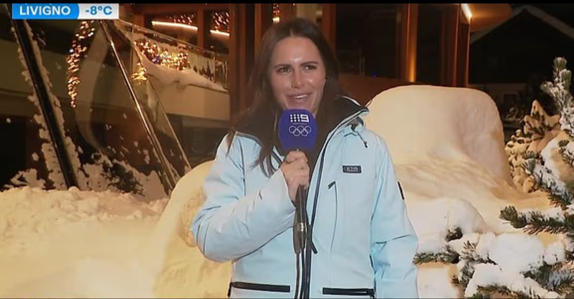 O prezentatoare TV a apărut beată în direct, la Jocurile Olimpice, relatând despre iguane. Apoi s-a trântit pe jos și a făcut ”îngeri în zăpadă”. Reacția telespectatorilor