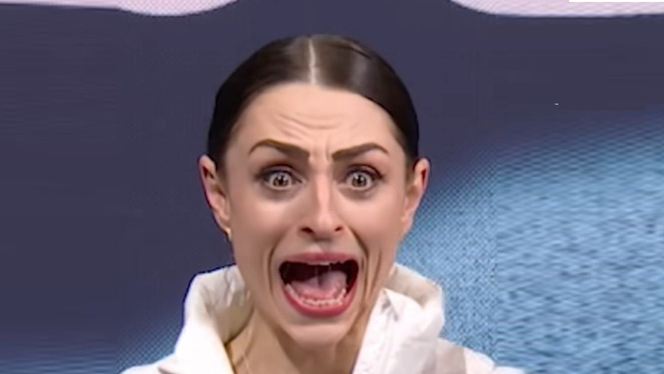 Julia Sauter, în extaz imediat după ce a aflat câte puncte a obținut la programul liber și a urcat pe 2 temporar: ”Definiția surprizei!”