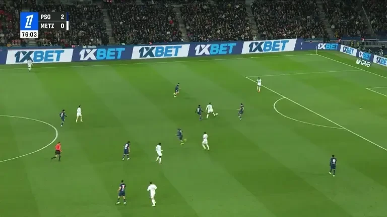 Fază de număr 9: Goncalo Ramos înscrie un gol spectaculos în PSG - Metz 3-0 (exclusiv pe VOYO; 21.02.2026)