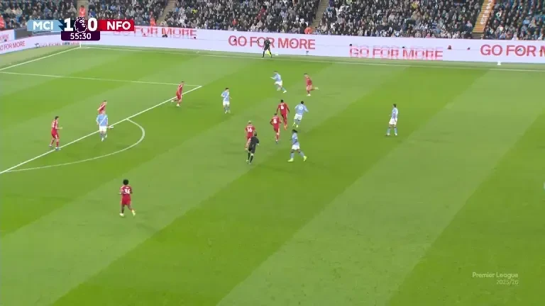 Manchester City - Nottingham Forest | Minutul 56: GOL Nottingham Forest!