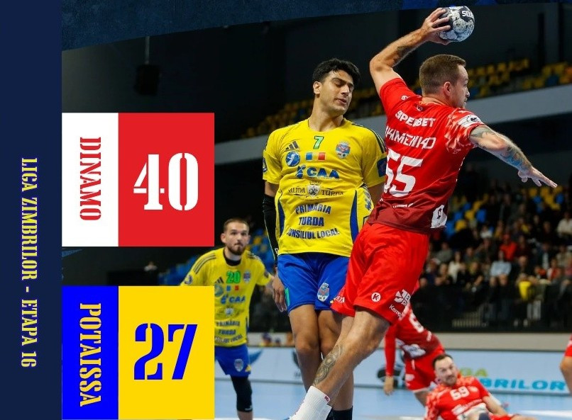 Andrii AkimenKO! Dinamo s-a răzbunat teribil pe vicecampioana Potaissa Turda după eșecul din tur, ucraineanul a fost MVP