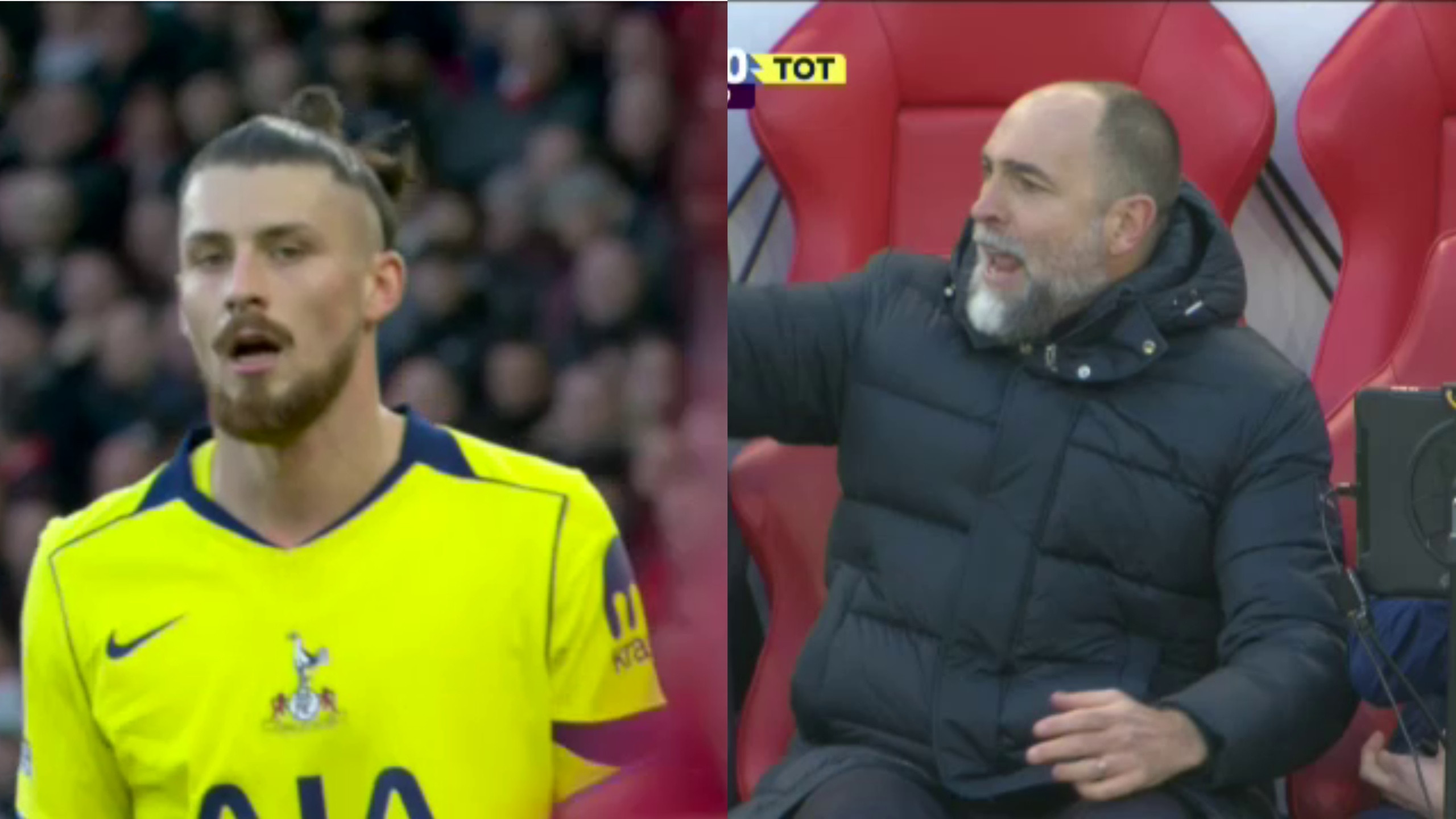 De două ori în 10 secunde! Faza la care Drăgușin i-a provocat o criză de nervi lui Igor Tudor în Liverpool - Tottenham
