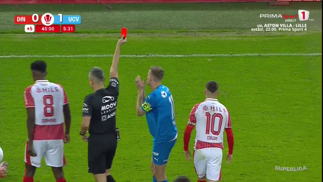 Fault dur și ”roșu” direct în Dinamo - Craiova