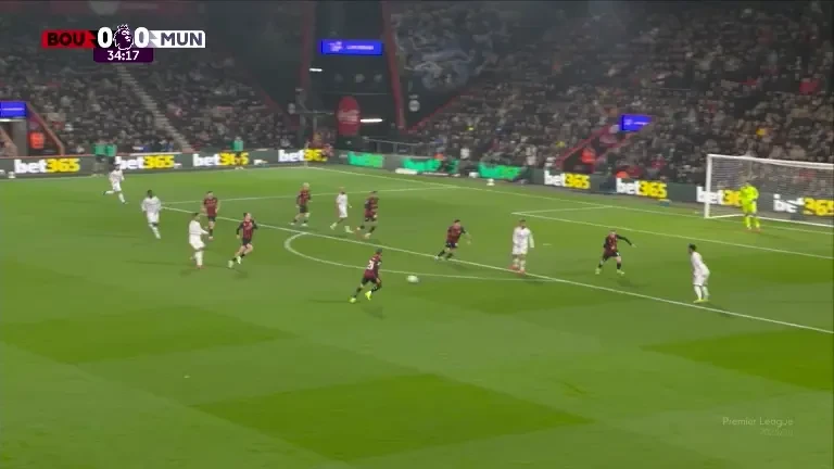 Bournemouth - Manchester United: Ocazie United, minutul 35