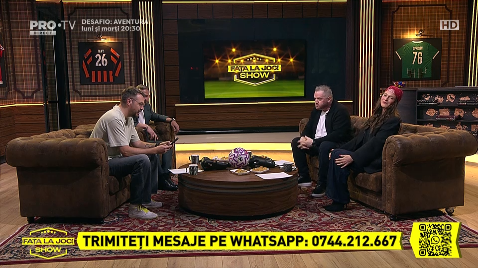 Fața la joc! e ACUM în direct la Pro TV | Raluka, Raț și Oprian sunt invitații lui Ștucan