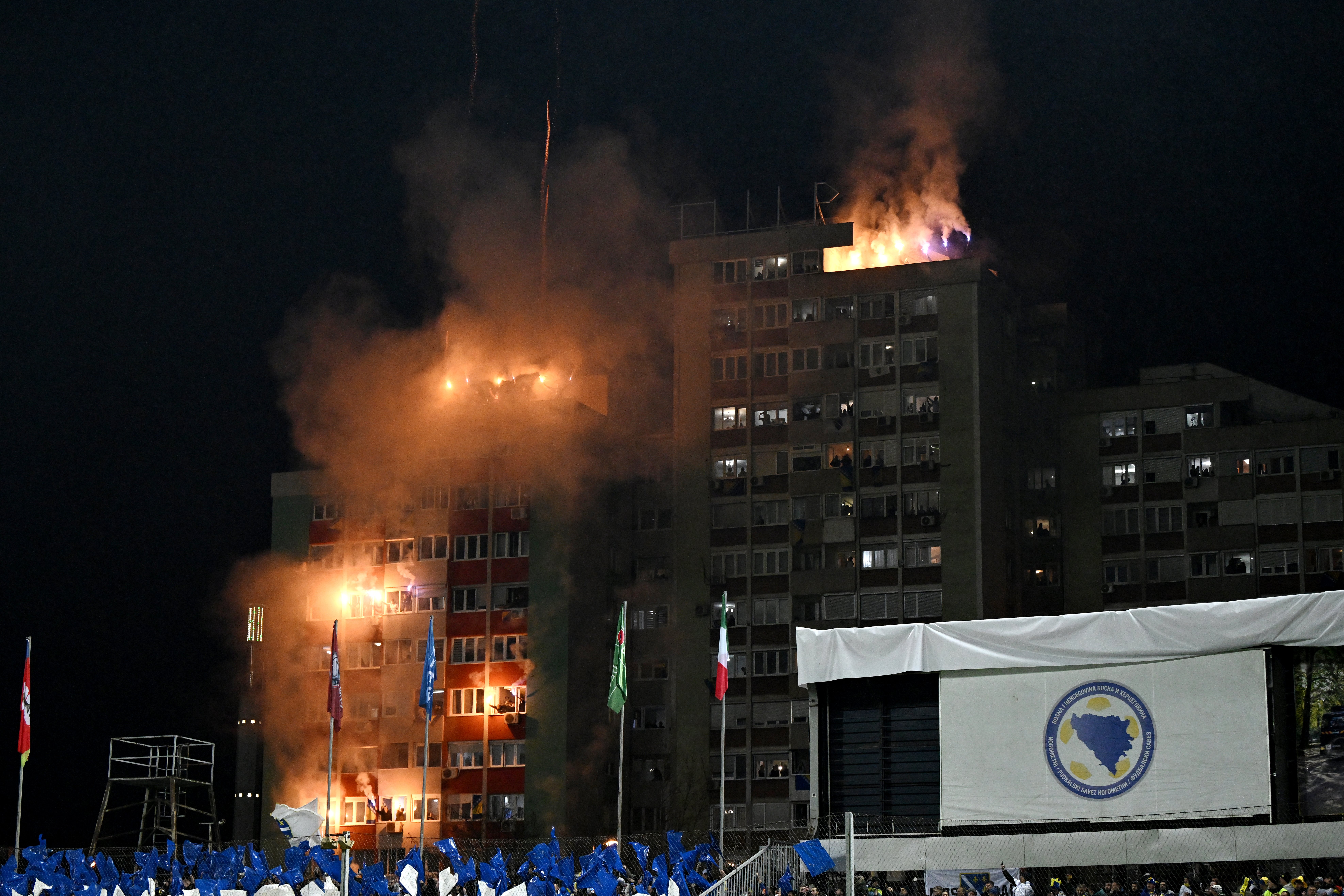 Imagini fără precedent! Ce au făcut bosniacii la finala cu Italia pentru Mondial
