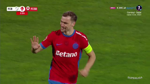 Golazo a la Olaru! Reușită de generic semnată de căpitanul lui FCSB la Botoșani