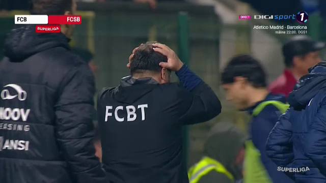 Croitoru a ”explodat” de bucurie pe margine! Și-a pus mâinile în cap după ce Botoșani a întors-o pe FCSB