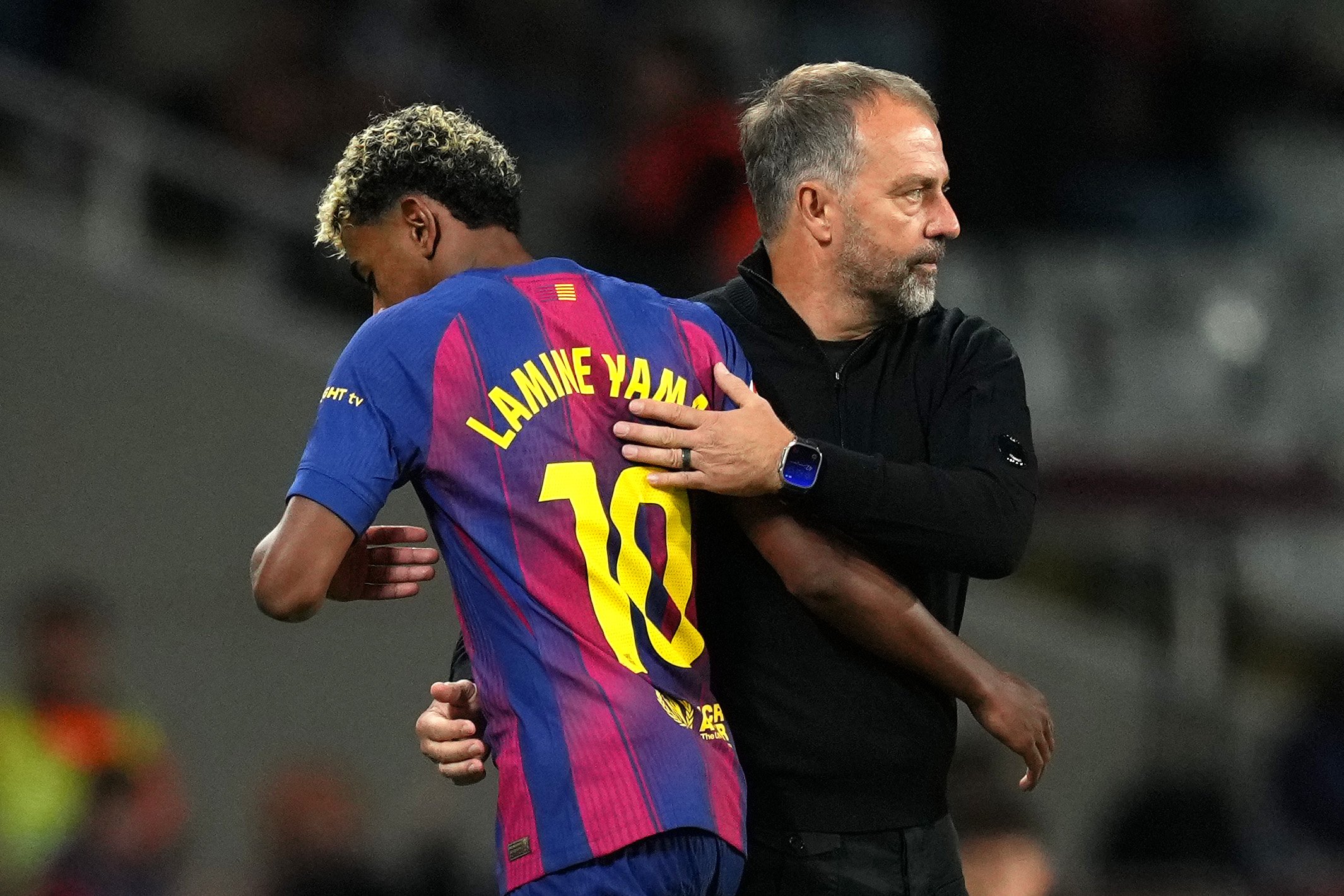 Hansi Flick a reacționat după ce Lamine Yamal l-a ignorat în Atletico - Barcelona. Ce le-a cerut jurnaliștilor