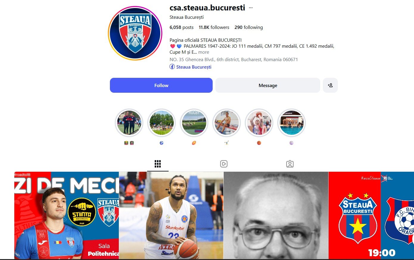 Steaua instagram