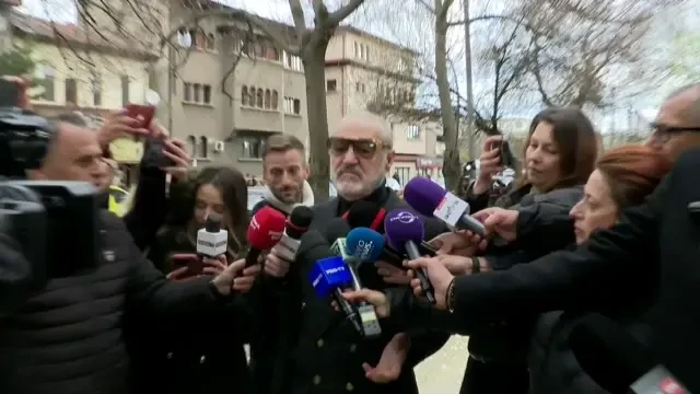 Gigi Becali, la slujba de înmormântare a lui Mircea Lucescu: "A fost un super om!"