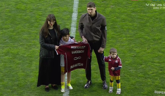 Strănepoții lui Mircea Lucescu au dat lovitura de start în meciul Rapid - FC Argeș: moment special în Giulești