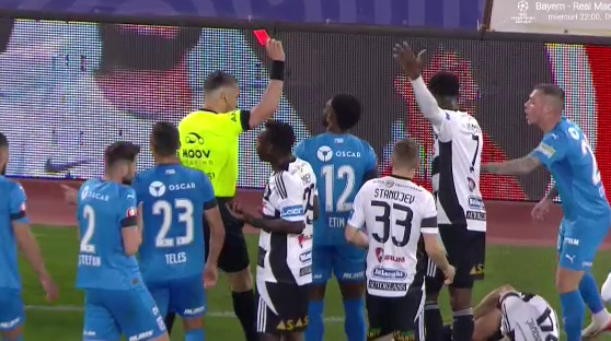 Intrare horror în ”U” Cluj - Universitatea Craiova: Istvan Kovacs l-a eliminat imediat