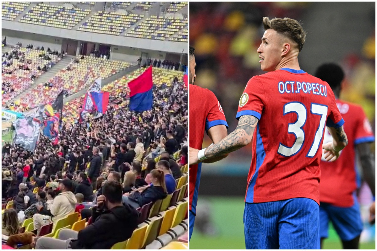 Reacția galeriei FCSB după ce Tavi Popescu a marcat primul gol al sezonului
